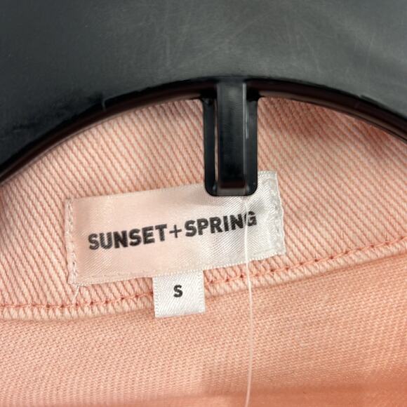 Sunset & Spring Embellished Denim Jacket - Pink - Small - New with tags - Picture 4 of 8